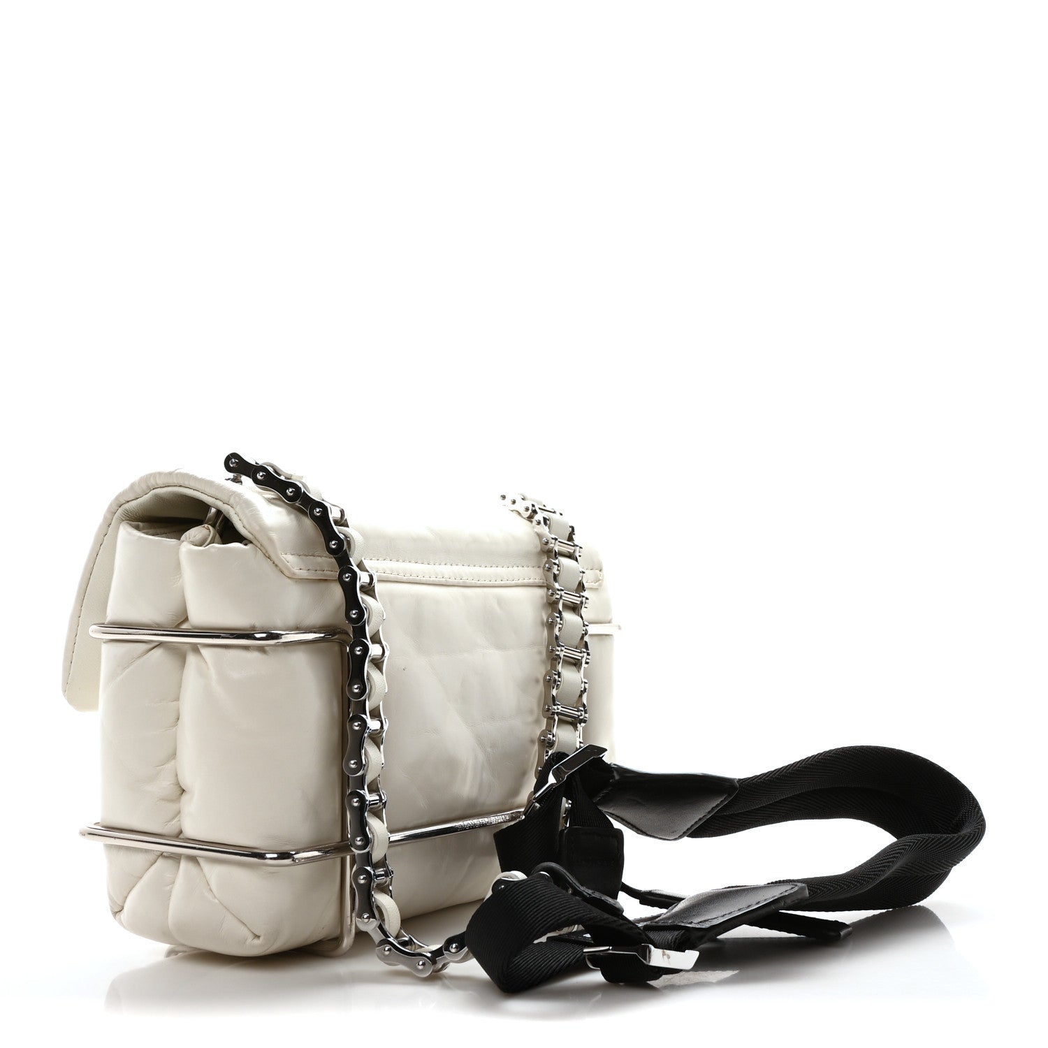 m ALEXANDER WANG チェーンウエストバッグ ホワイト Alexander Wang Calfskin Quilted Halo Xbody Bag White 1692703