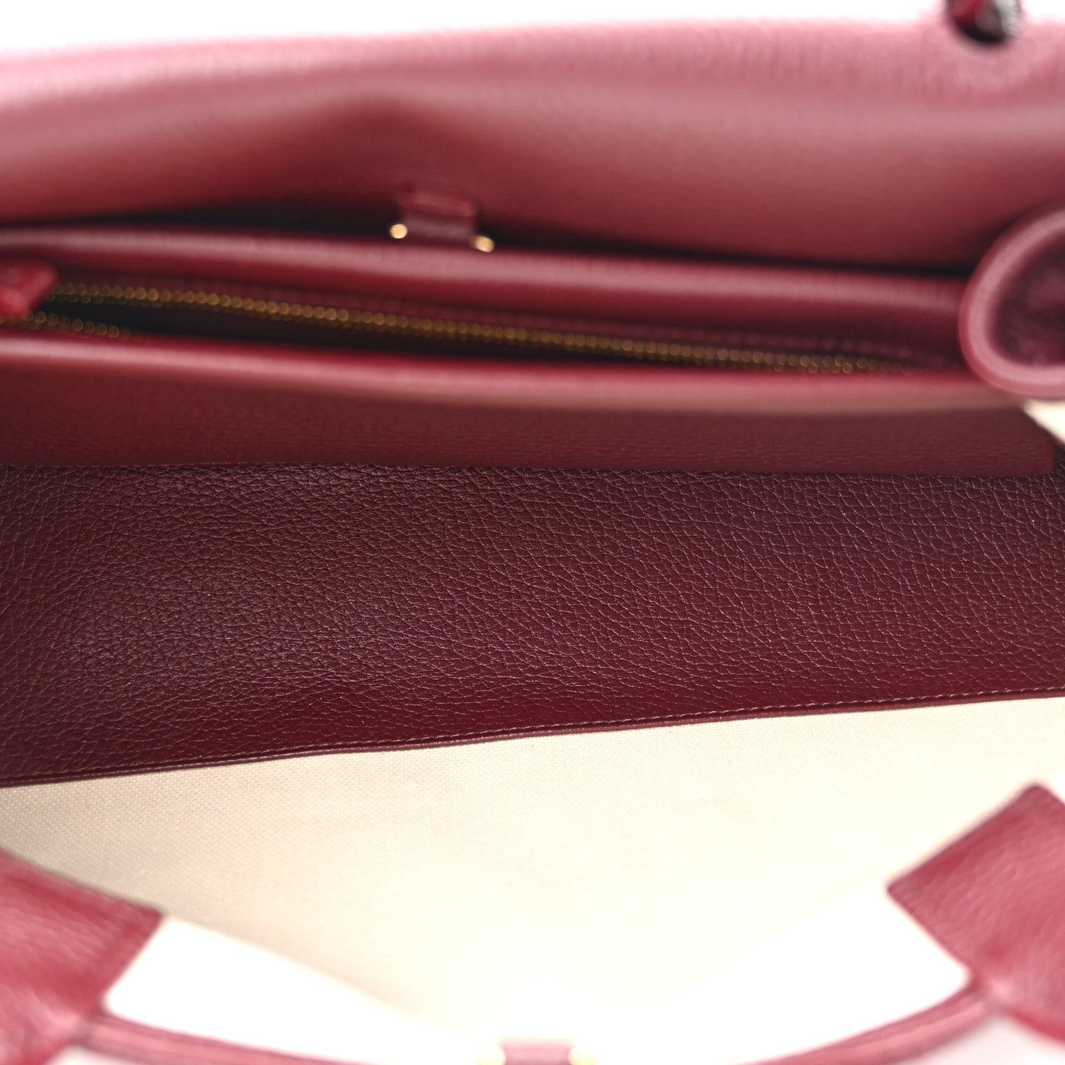Chanel Grained Calfskin Stitched Urban Essentials Small Shopping Bag Burgundy 5 of 11
