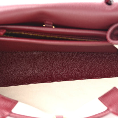 Chanel Grained Calfskin Stitched Urban Essentials Small Shopping Bag Burgundy 5 of 11