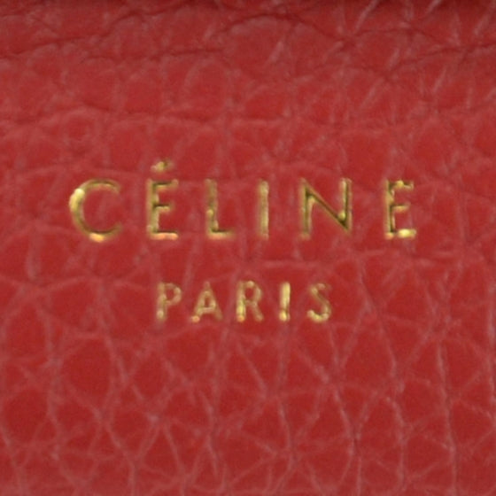 Celine Grained Calfskin Continental Wallet Red 5 of 9