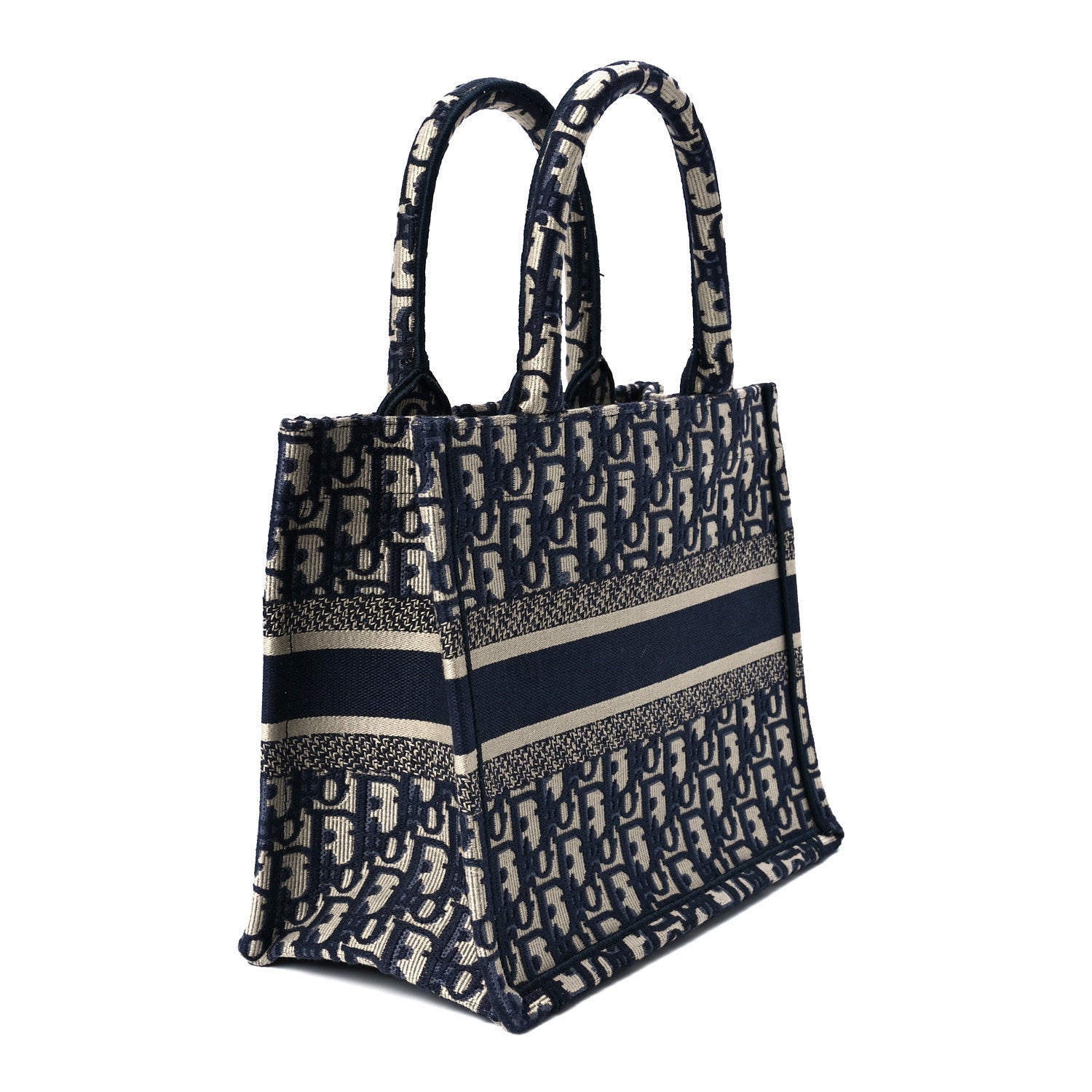 Christian Dior Oblique Small Book Tote Blue Multicolor 3 of 11