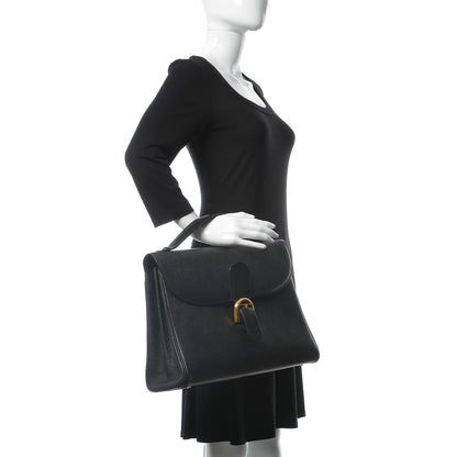 Delvaux Grained Calfskin Brillant Briefcase Black 2 of 23
