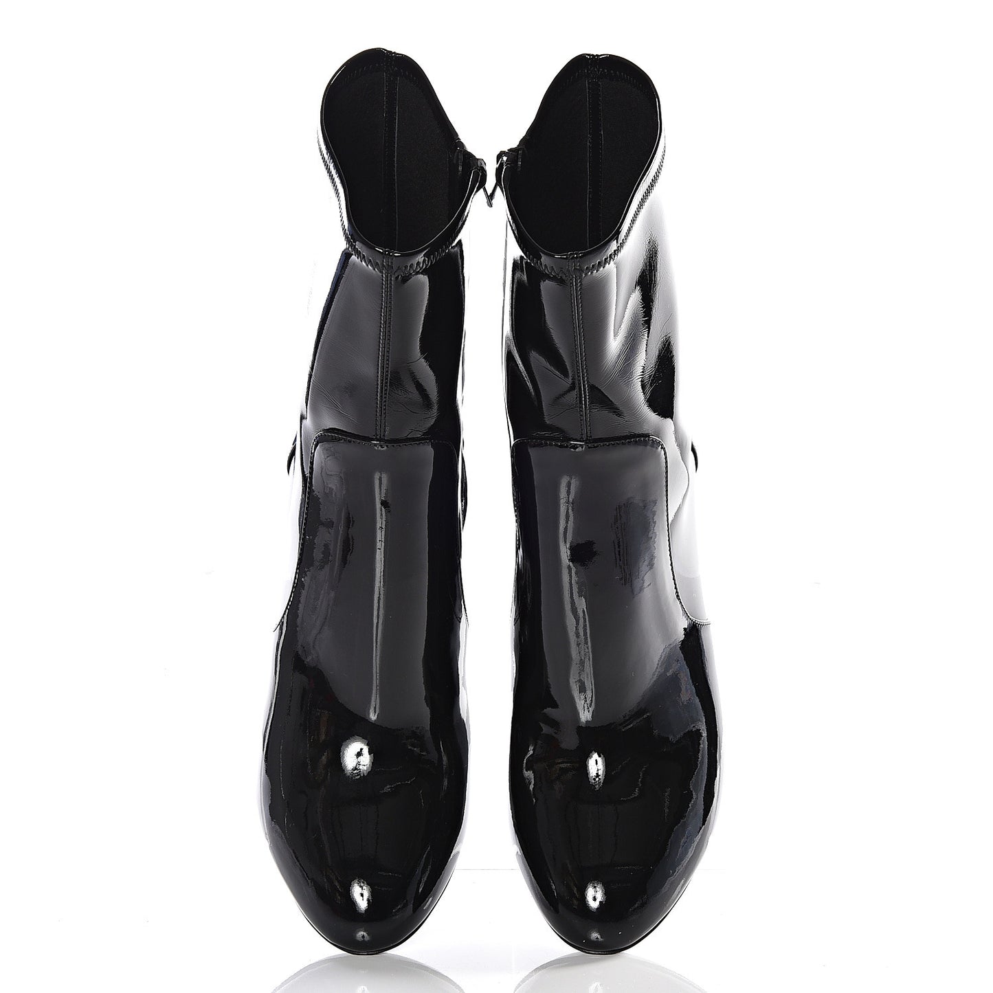 Patent Uniformes Silhouette Ankle Boots 39 Black