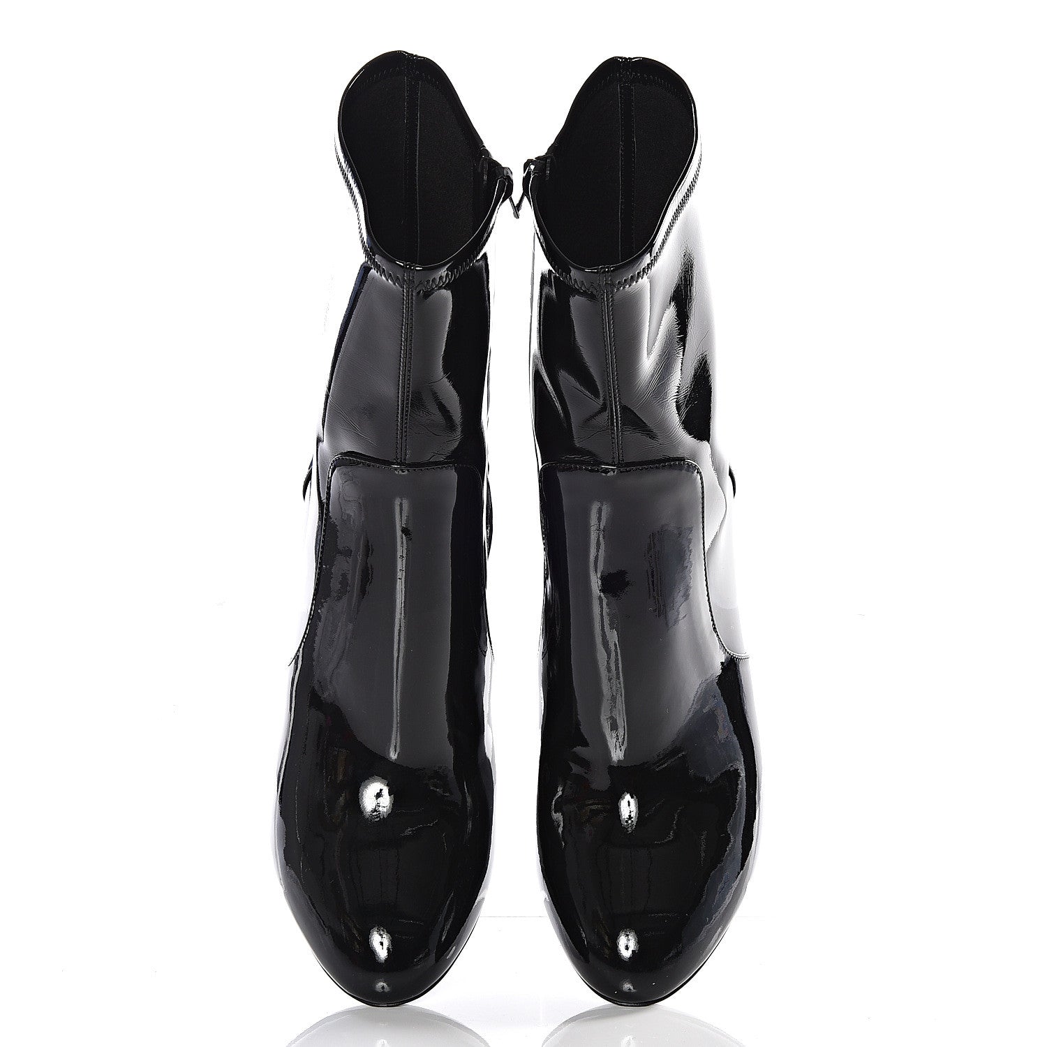 Louis Vuitton Patent Uniformes Silhouette Ankle Boots 39 Black 5 of 15