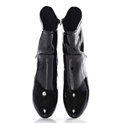 Louis Vuitton Patent Uniformes Silhouette Ankle Boots 39 Black 5 of 15