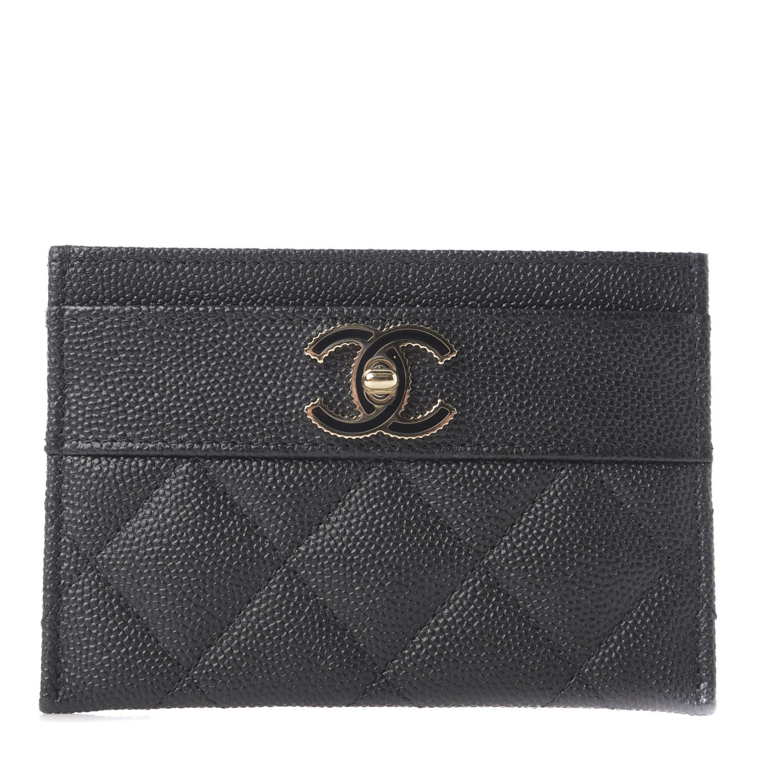 Chanel Caviar Quilted Vintage Mademoiselle Card Holder Black 1 of 6