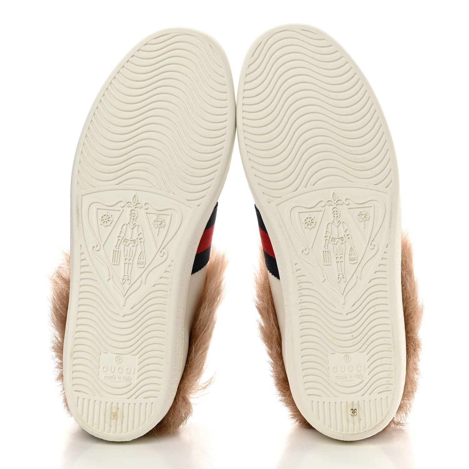 Gucci Calfskin Wool Web Bee Embroidered Womens Ace Sneakers 36 White 5 of 8