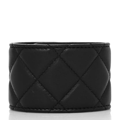 Chanel Lambskin Quilted CC Turnlock Cuff L Black 3 of 4