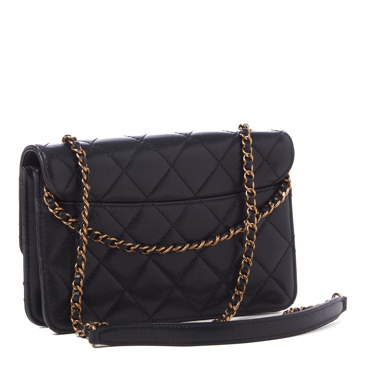 Chanel Sheepskin Quilted Beauty Lock Flap Black 2 of 9