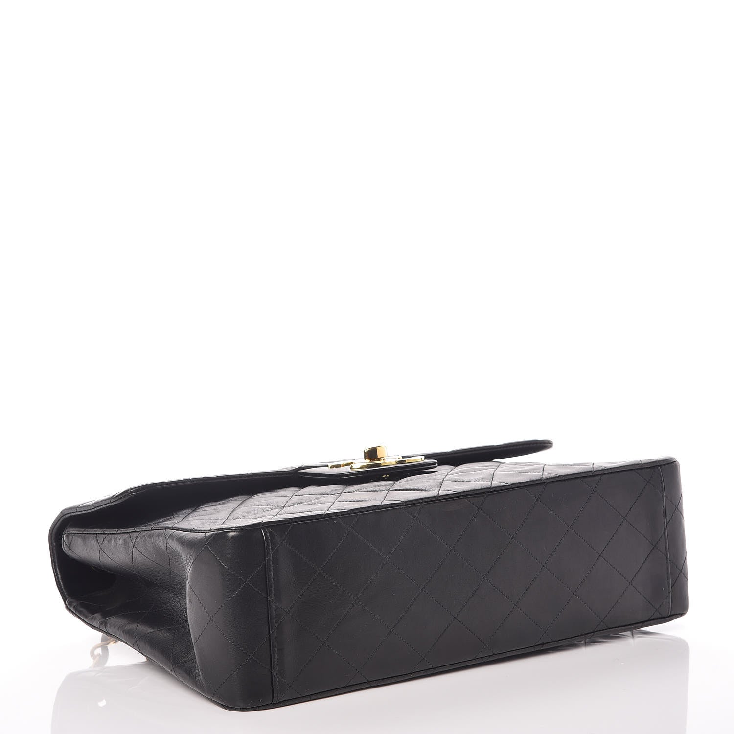 Chanel Lambskin Quilted XL Jumbo Single Flap Black 4 of 10