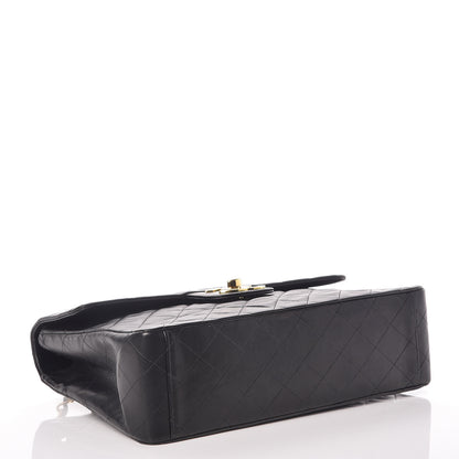 Chanel Lambskin Quilted XL Jumbo Single Flap Black 4 of 10