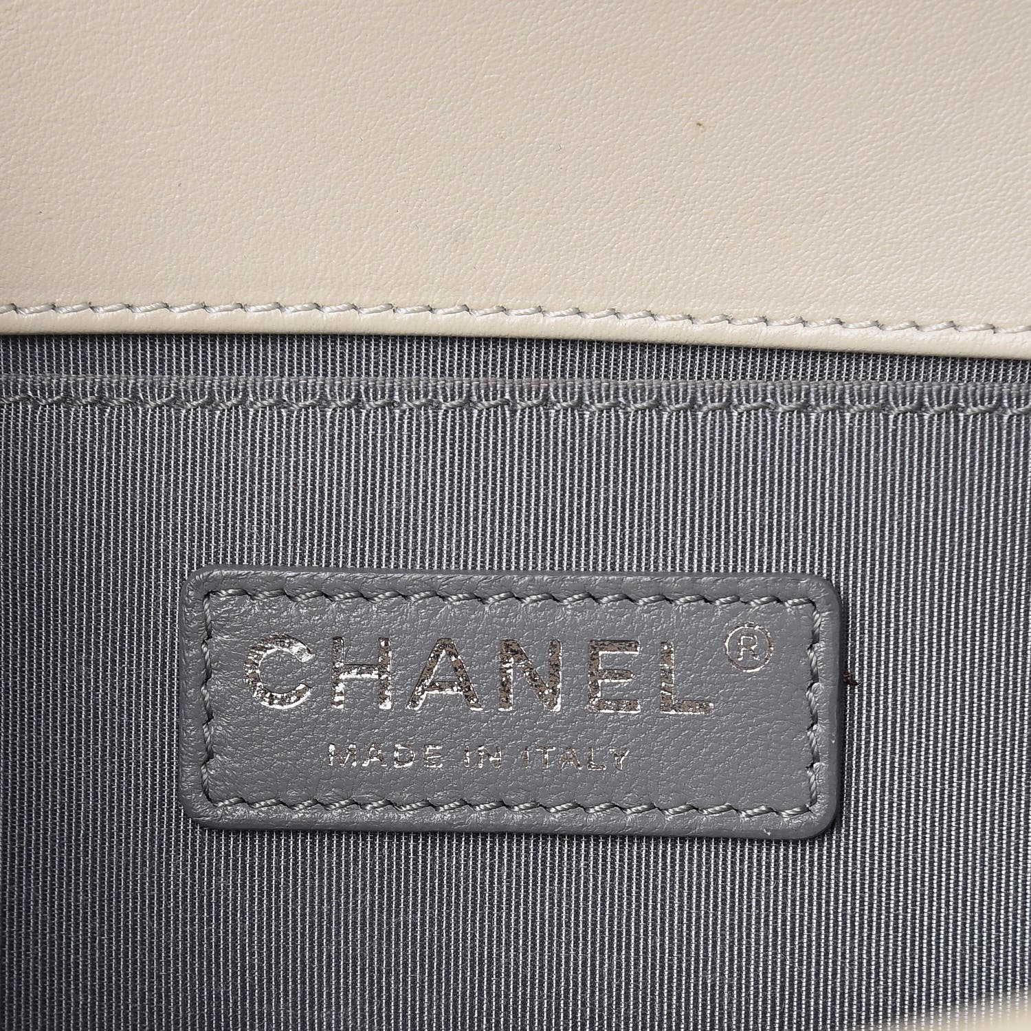 Chanel Calfskin Chevron Quilted Medium Boy Flap Ivory 6 of 13