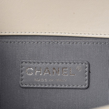 Chanel Calfskin Chevron Quilted Medium Boy Flap Ivory 6 of 13