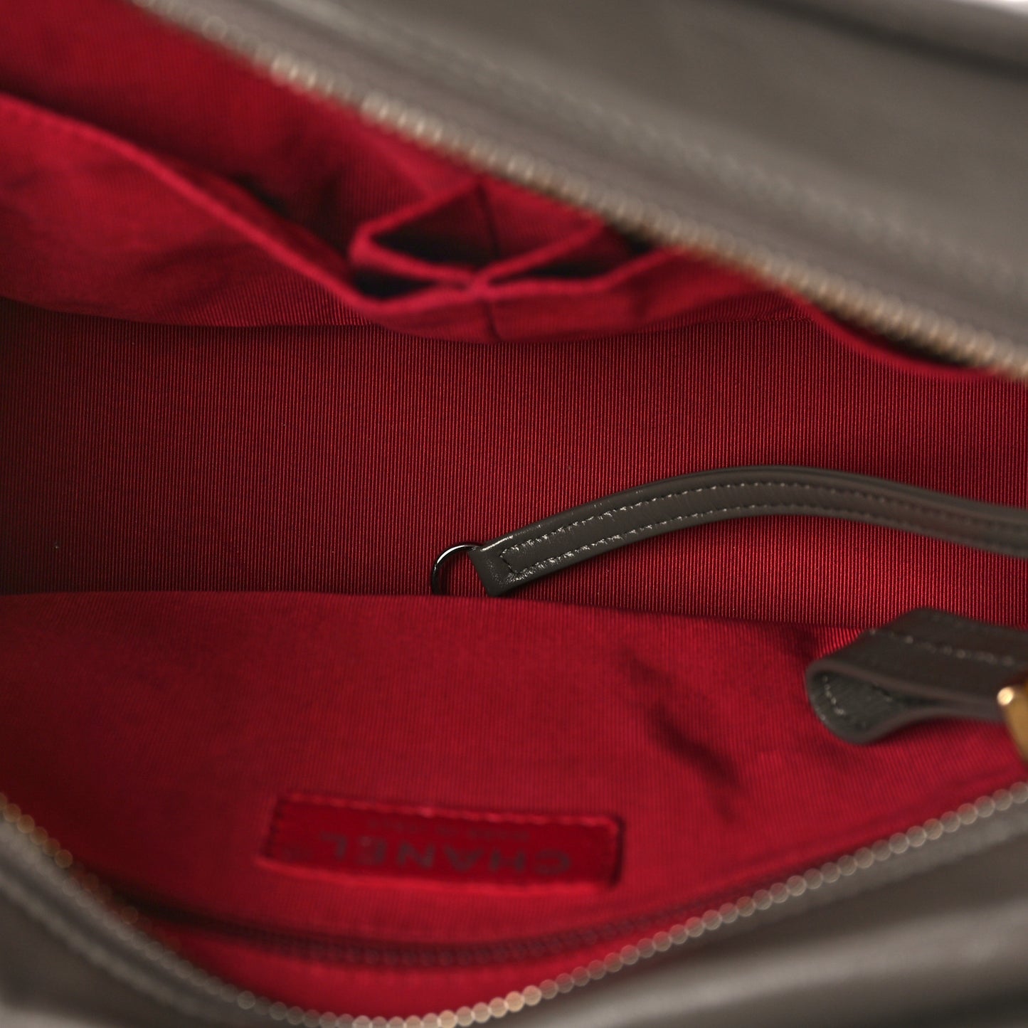 Aged Calfskin Quilted Medium Gabrielle Hobo Grey