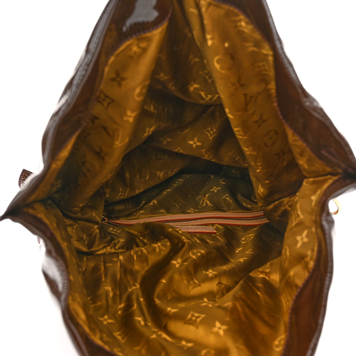 Patent Lambskin Raindrop Besace Moka