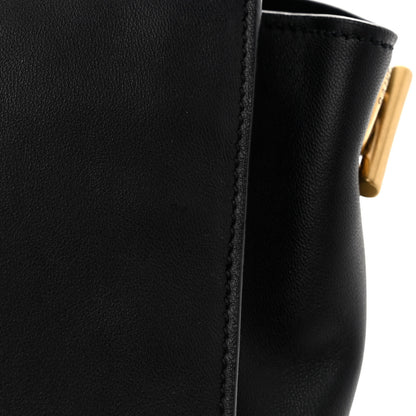 Saint Laurent Smooth Calfskin Suede Medium Reversible Monogram Kate Satchel Black 10 of 11
