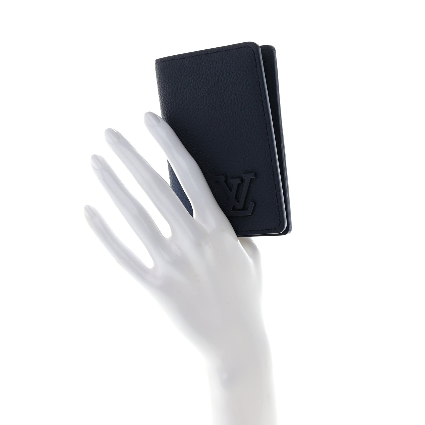 Grained Calfskin Aerogram Pocket Organizer Marine
