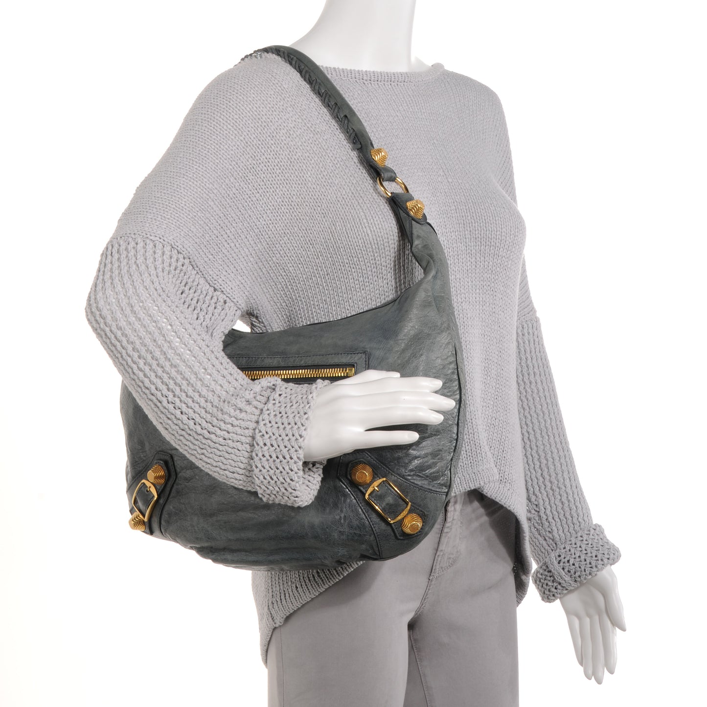 Chevre Giant 21 Gold Hardware Hobo Anthracite