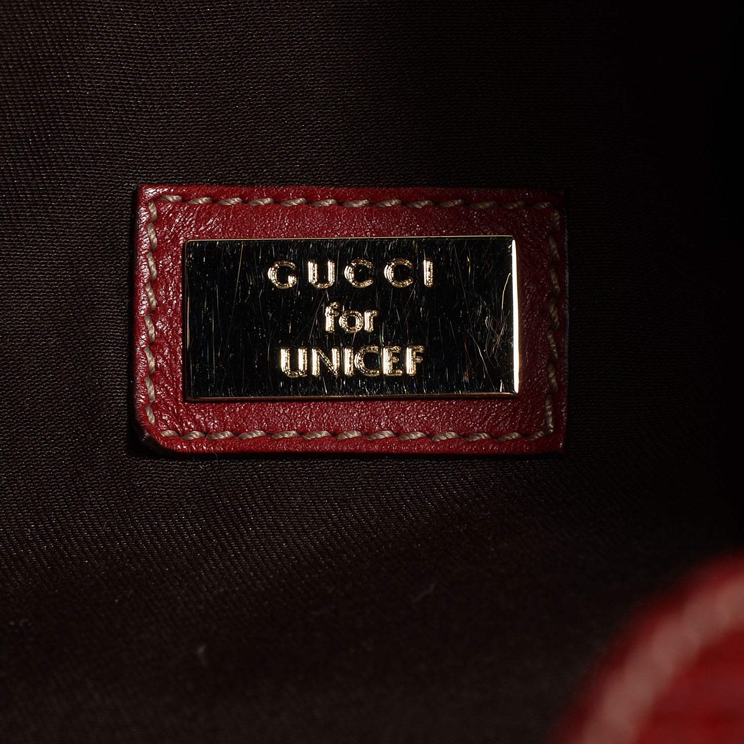 Gucci Monogram Python Large Unicef Indy Top Handle Hobo Red 5 of 9