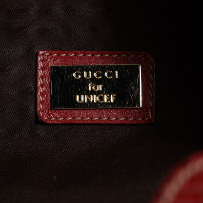 Gucci Monogram Python Large Unicef Indy Top Handle Hobo Red 5 of 9