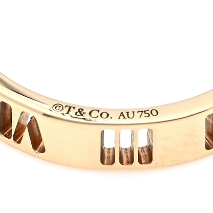 Tiffany 18K Yellow Gold Diamond Atlas Pierced Ring 53 6.25 4 of 5