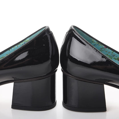 Gucci Vernice GG Marmont Fringe Loafer Pumps 36.5 Black 11 of 12