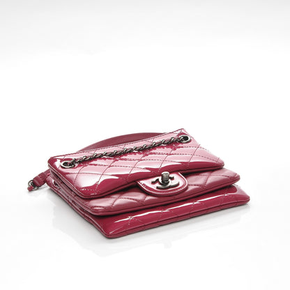 Chanel Patent Quilted Crossbody Pink 4 of 10