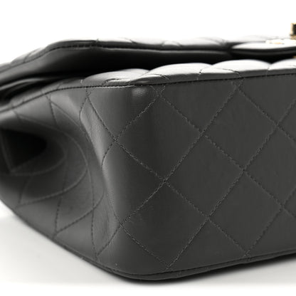 Chanel Lambskin Quilted Jumbo Double Flap Dark Grey 9 of 10