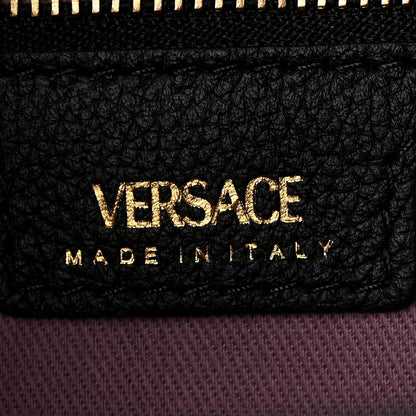 Versace Grained Calfskin La Medusa Tote Black 6 of 9