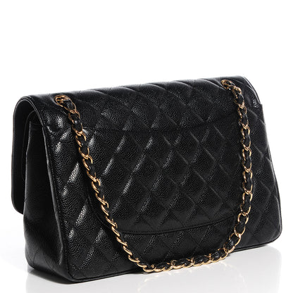 Chanel Caviar Quilted Jumbo Double Flap Black 3 of 9
