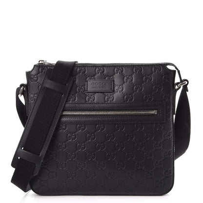 Gucci Guccissima Signature Small Messenger Bag Black 1 of 8