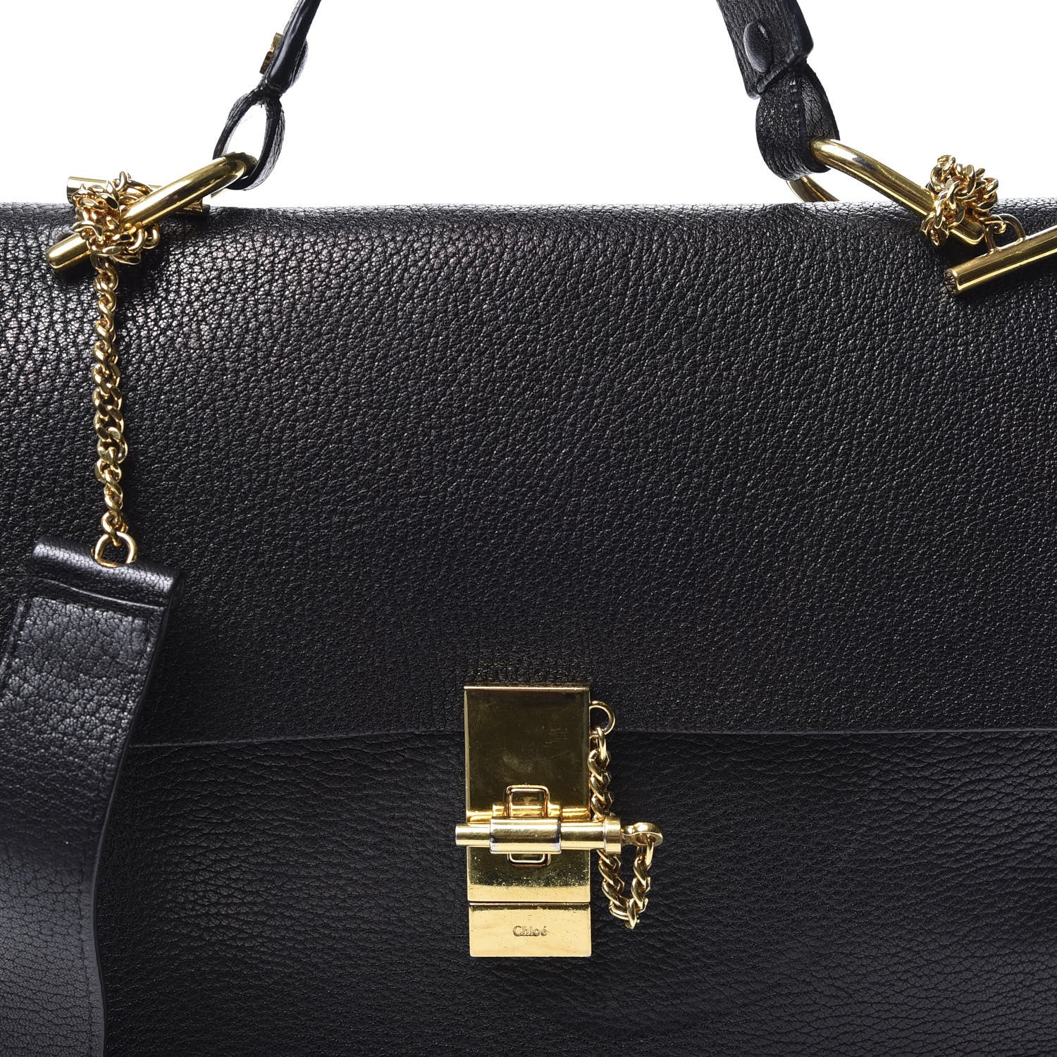 Chloe Grained Lambskin Large Drew Shoulder Bag Black 15 of 15
