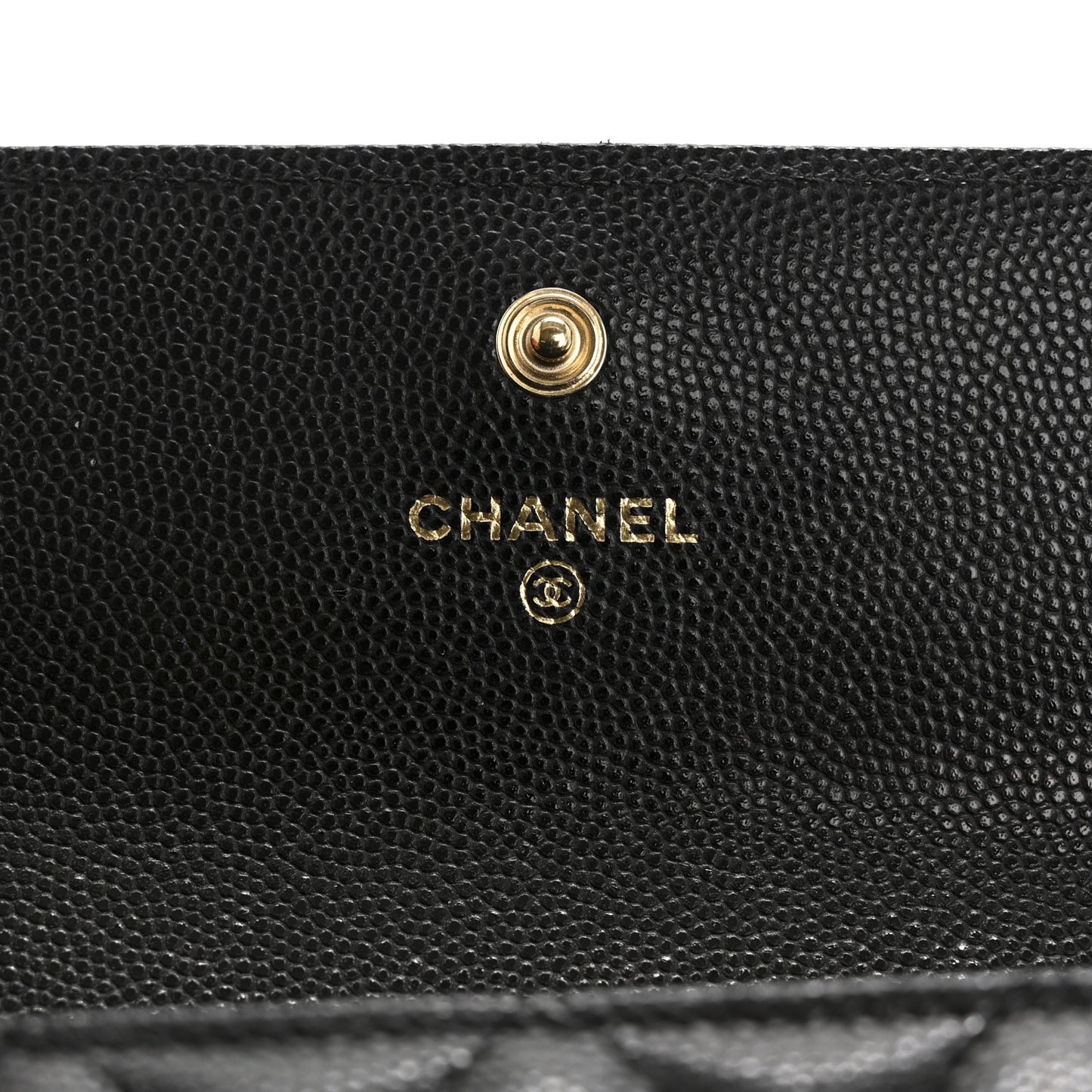 Caviar Quilted Large Boy Gusset Flap Wallet Black