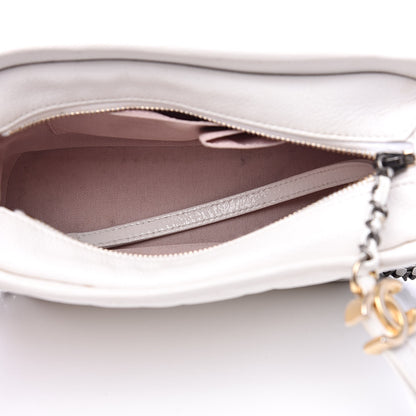 Chanel Patent Goatskin Quilted Small Gabrielle Hobo White 5 of 13
