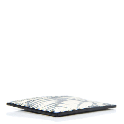 Saint Laurent Grain De Poudre Palm Tree Card Case Black Off White 4 of 7