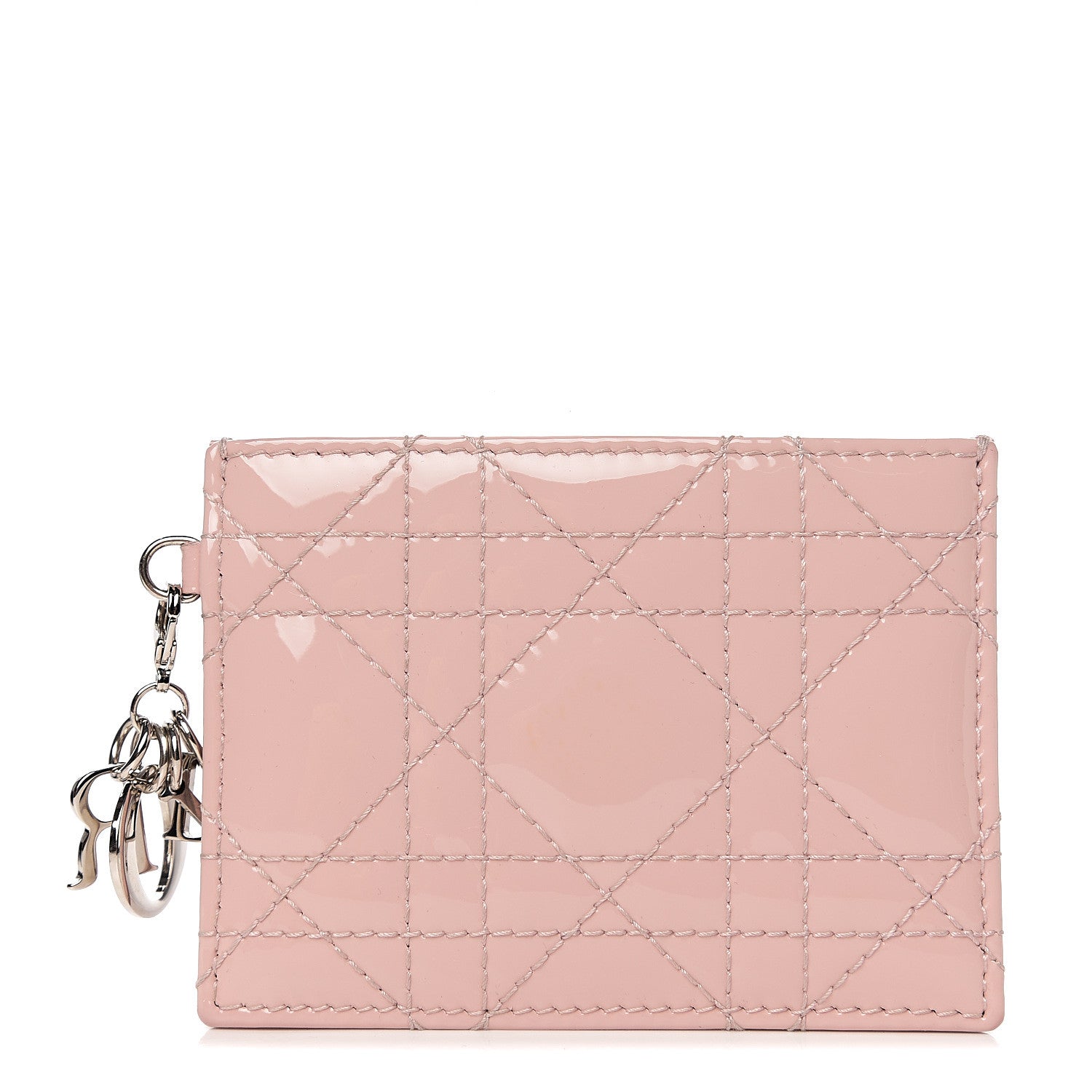 Christian Dior Patent Cannage Lady Dior Card Holder Pink 1 of 5
