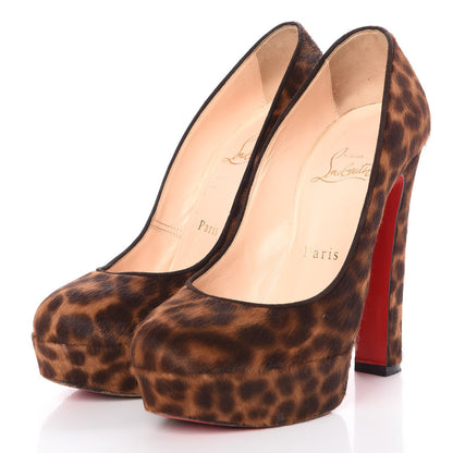 Christian Louboutin Calf Hair Leopard Print Mini Chad Bibi 140 Pumps 35.5 3 of 14