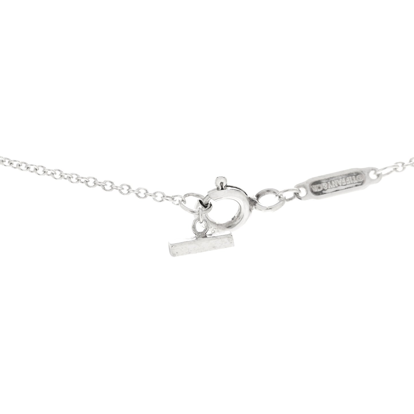Sterling Silver Large T Smile Pendant Necklace