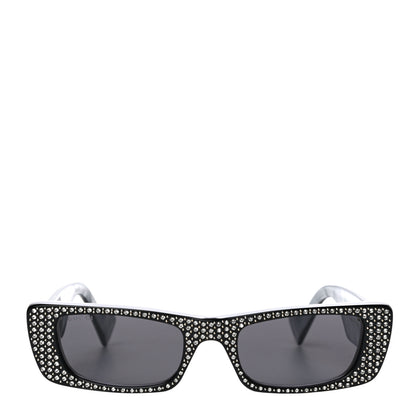 Gucci Acetate Rectangular Crystal Sunglasses GG0516S Black 4 of 9