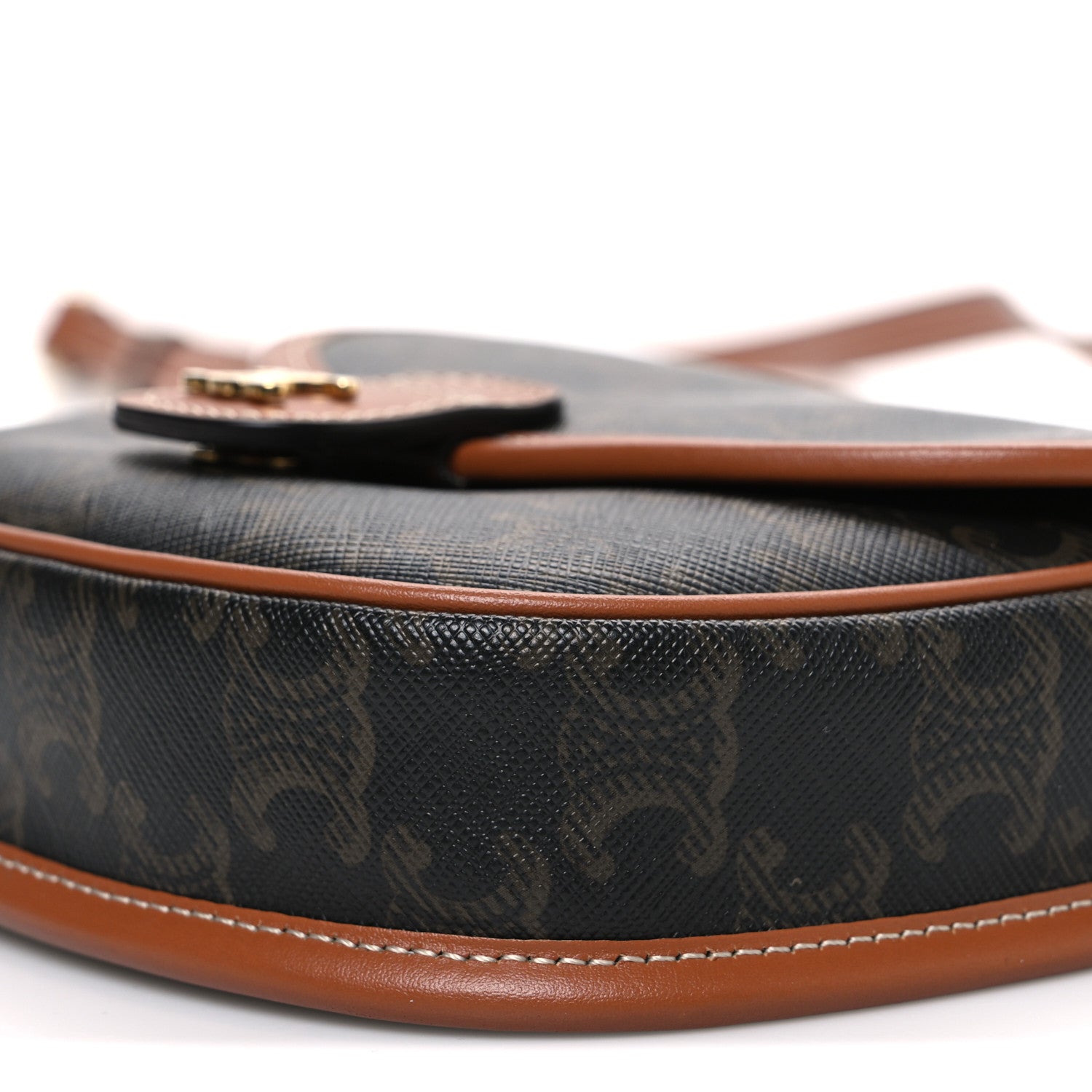 Celine Canvas Calfskin Triomphe Mini Besace Tan 10 of 11