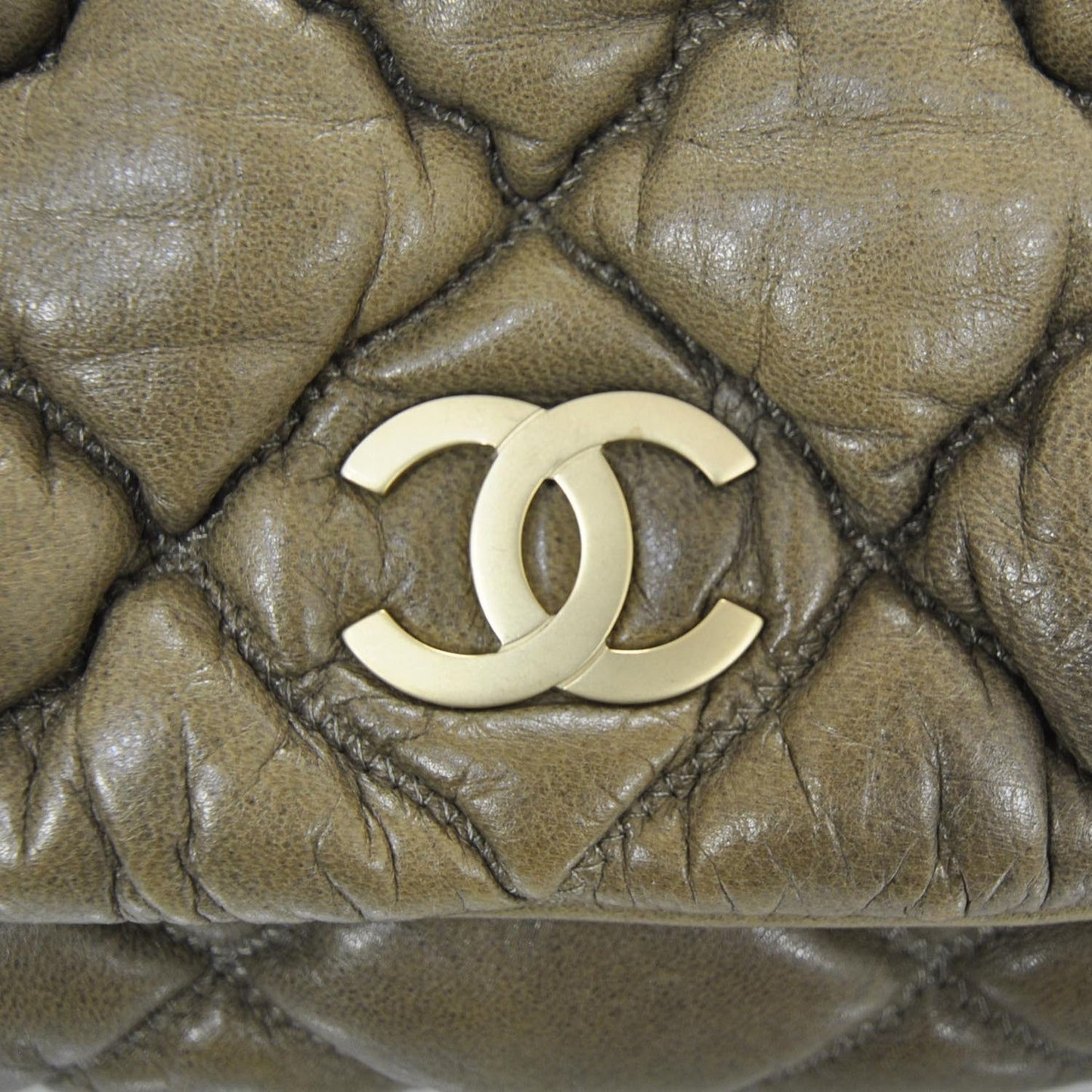 Leather Small Bubble Quilt Flap Bag