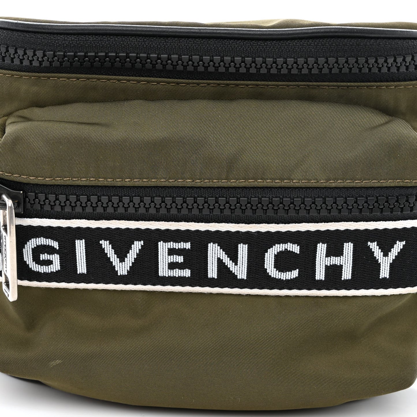 Nylon Logo Belt Bag Khaki