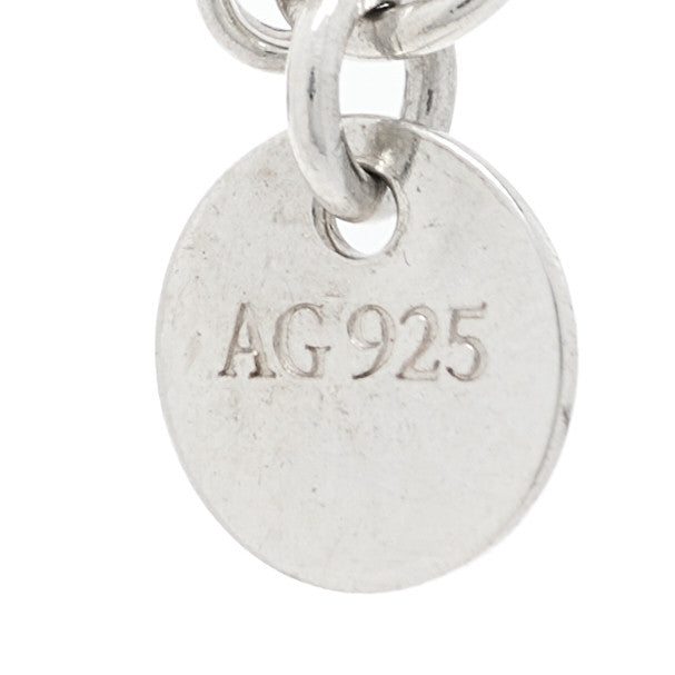 Sterling Silver Enamel 4mm Return to Tiffany Heart Tag Bead Bracelet Pink