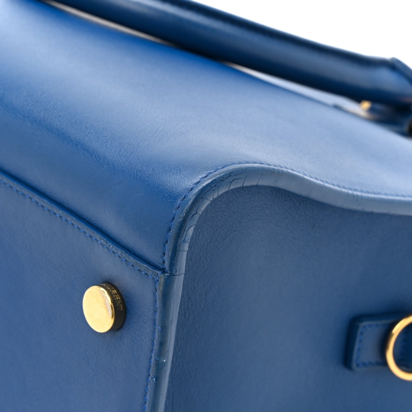 Calfskin Small Monogram Cabas Blue Majorelle
