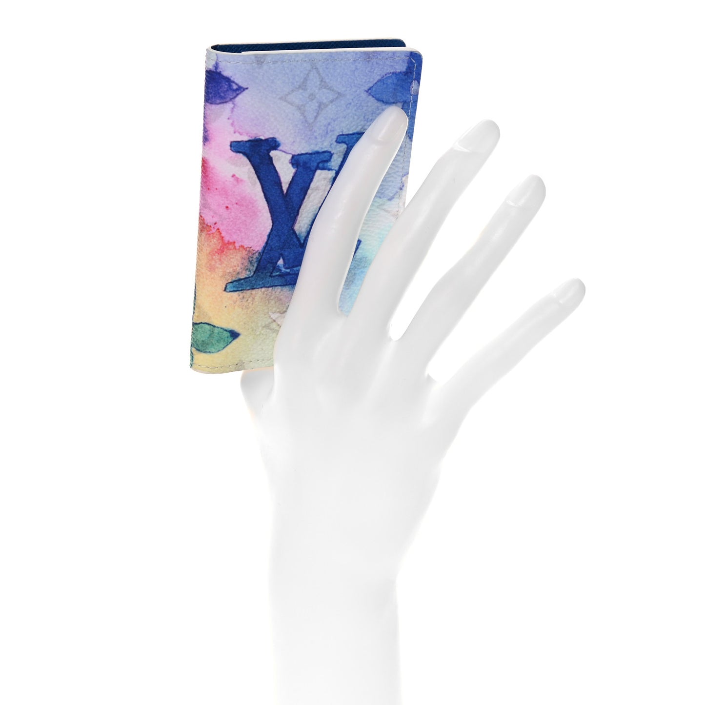 Monogram Watercolor Pocket Organizer NM Multicolor