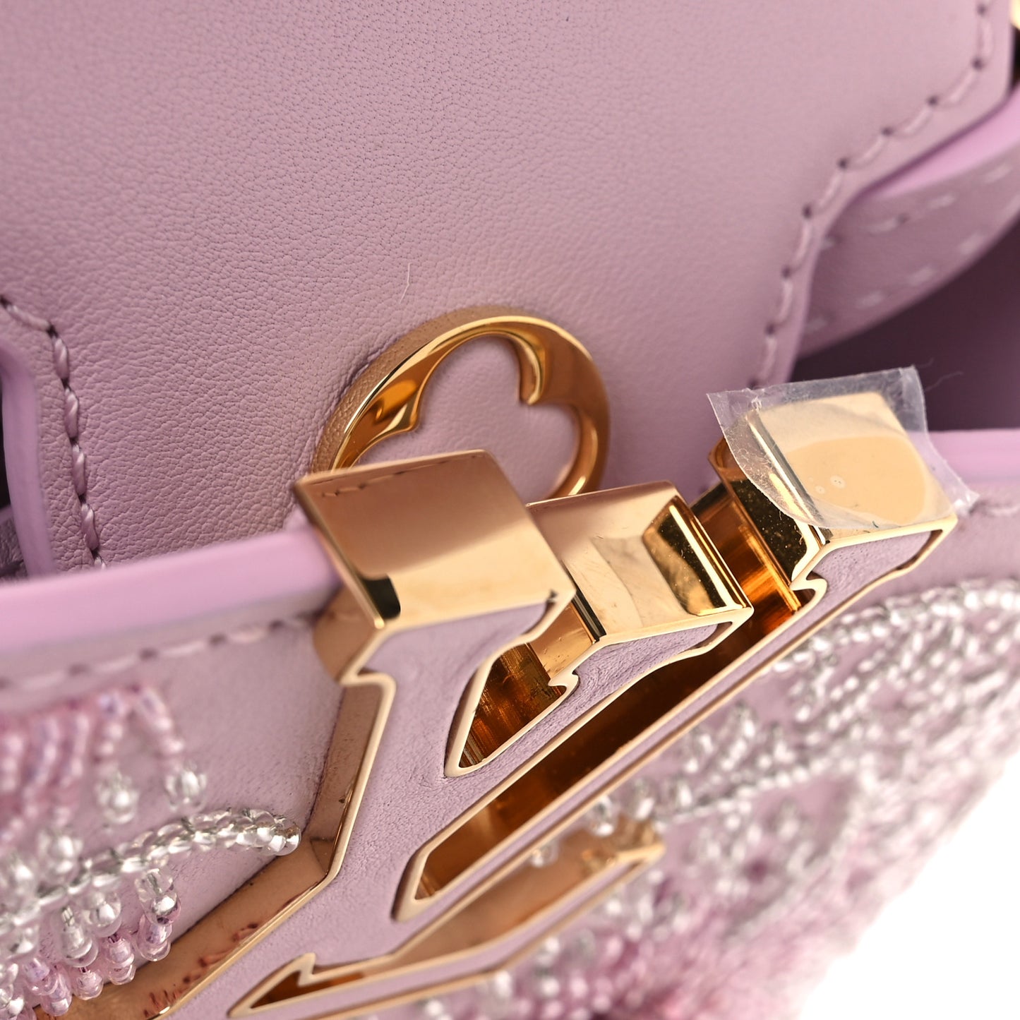 Calfskin Embroidered Nano Capucines Guimauvre Pink
