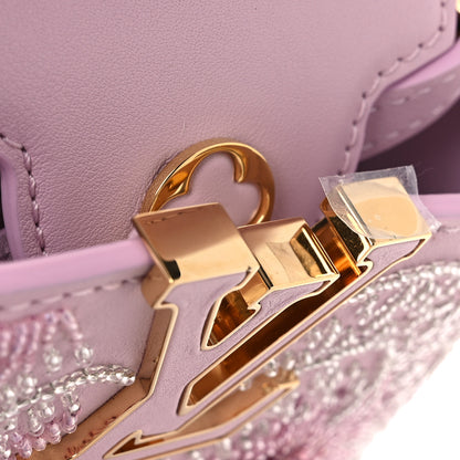 Louis Vuitton Calfskin Embroidered Nano Capucines Guimauvre Pink 22 of 23