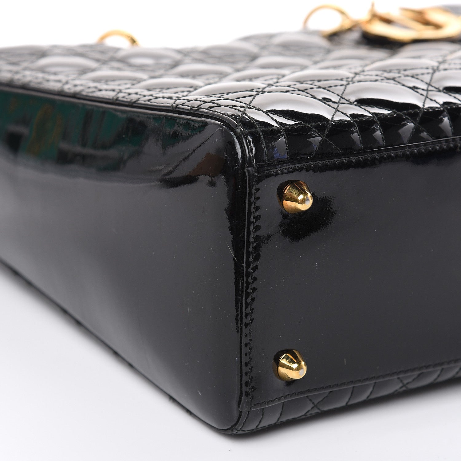 Christian Dior Patent Cannage Large Lady Dior Black 8 of 13