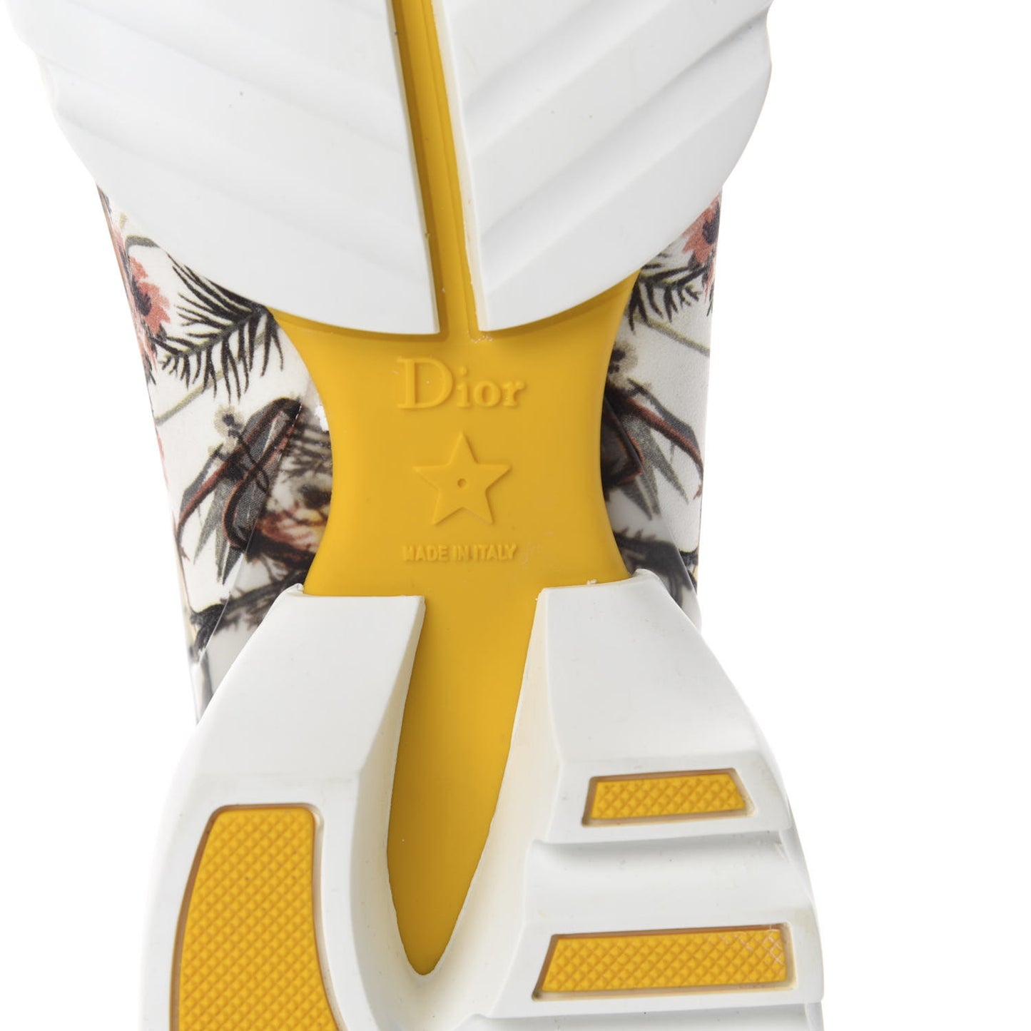 Neoprene Rubber Champetre Print Womens D-Connect Sneakers 40.5 White Multicolor