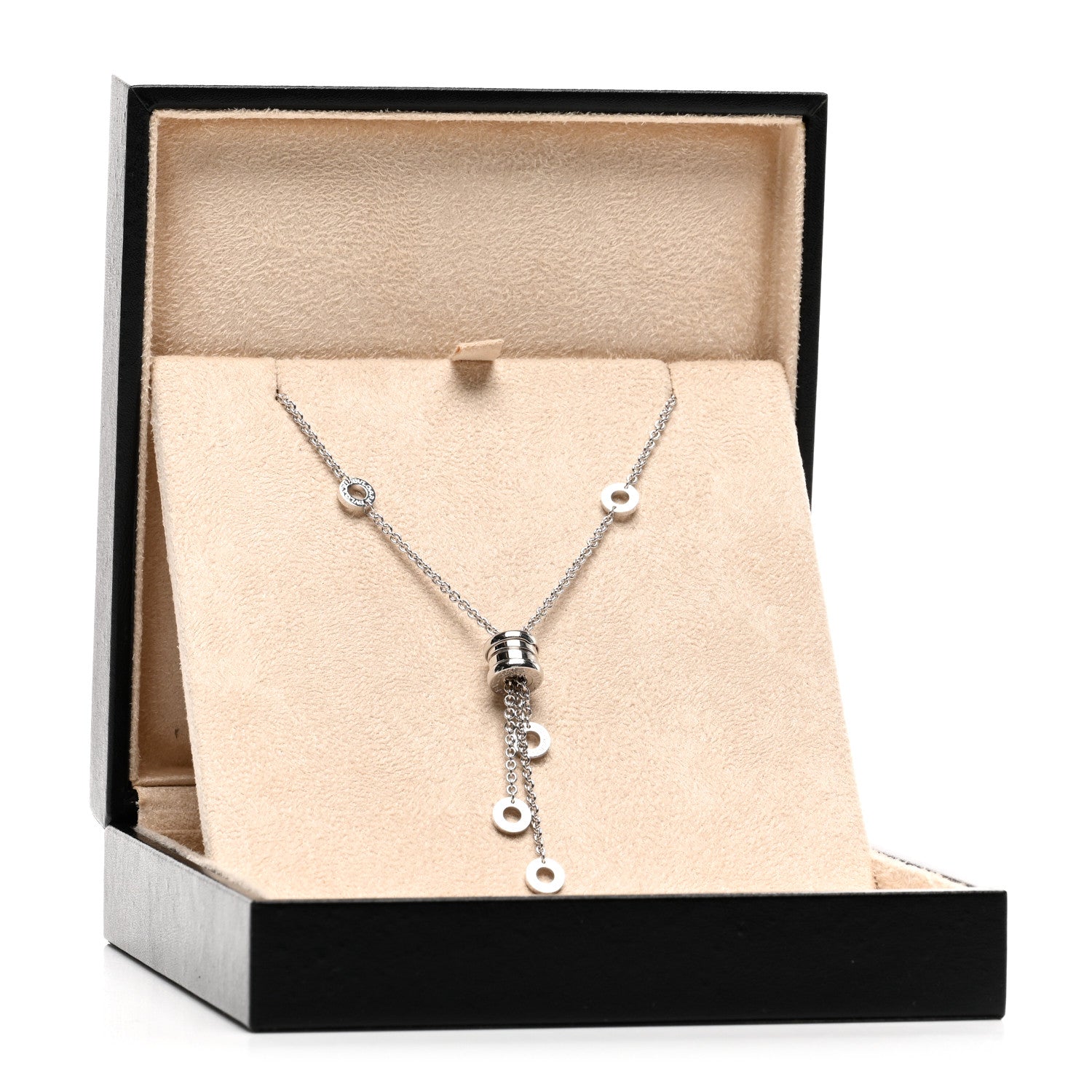 Bulgari 18K White Gold B.Zero1 Lavalier Necklace 5 of 5